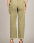 TENSIONE IN - S26P022CAMP - JEANS CROP SFRANGIATO VERDE