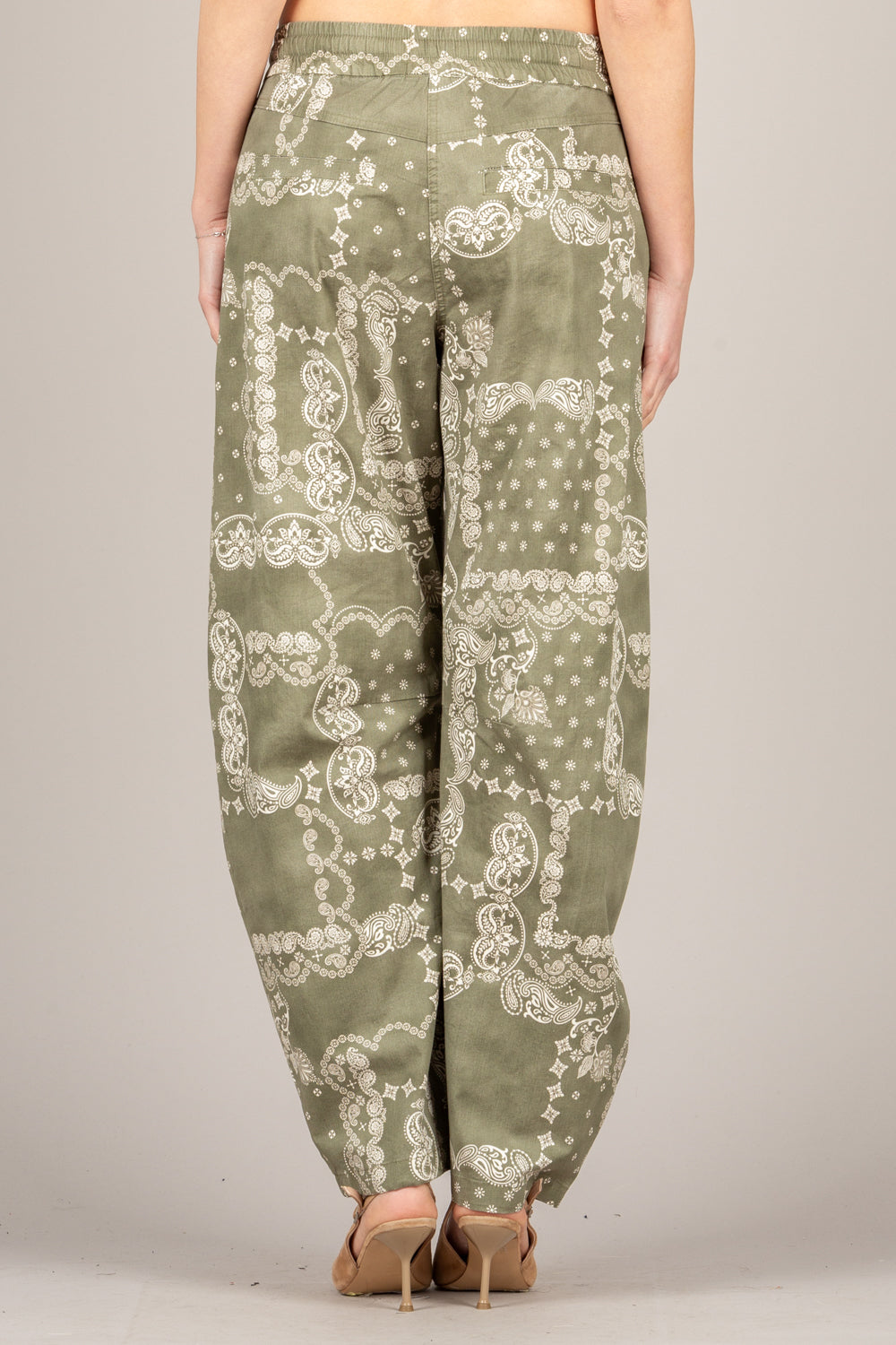MOTEL - S26PA42 - PANTALONE BARREL STAMPA BANDANA UNICA