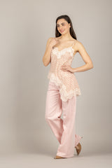 TENSIONE IN - S26TA66 - TOP ASIMMETRICO CON STAMPA ROSA
