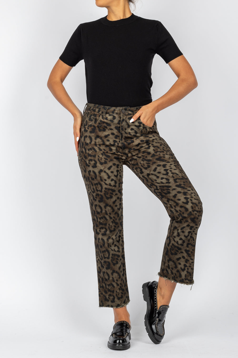 SOUVENIR - S36M0892 - PANTALONE TROMBETTA ANIMALIER