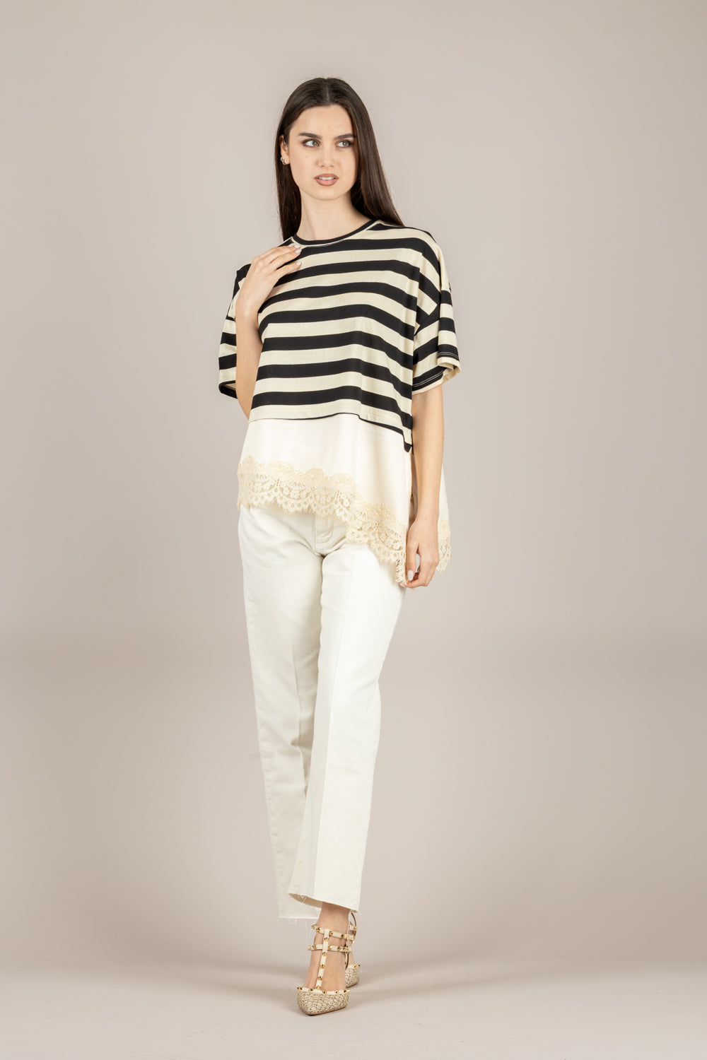 DIXIE - T262A096 - T-SHIRT BURRO/NERO