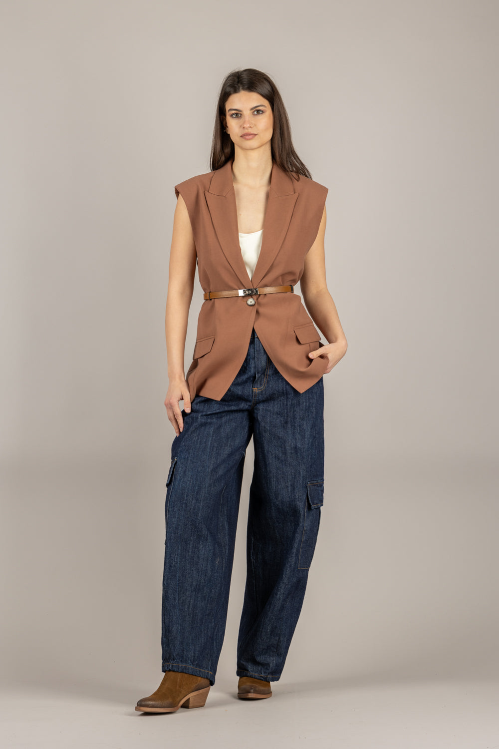 VICOLO - TAB0036 - GILET NOCCIOLA