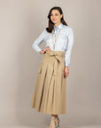 VICOLO - TAB0048 - GONNA A PIEGHE BEIGE