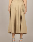 VICOLO - TAB0048 - GONNA A PIEGHE BEIGE