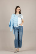 VICOLO - TAB0083 - MAGLIA CELESTE