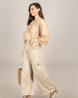 VICOLO - TAB0989 - BLUSA BEIGE