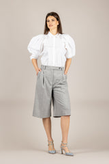 VICOLO - TAB1279 - CAMICIA MANICA A PALLONCINO NATURALE
