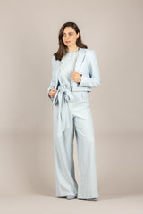 VICOLO - TAB1368 - GIACCA CROP UN PETTO NUVOLA