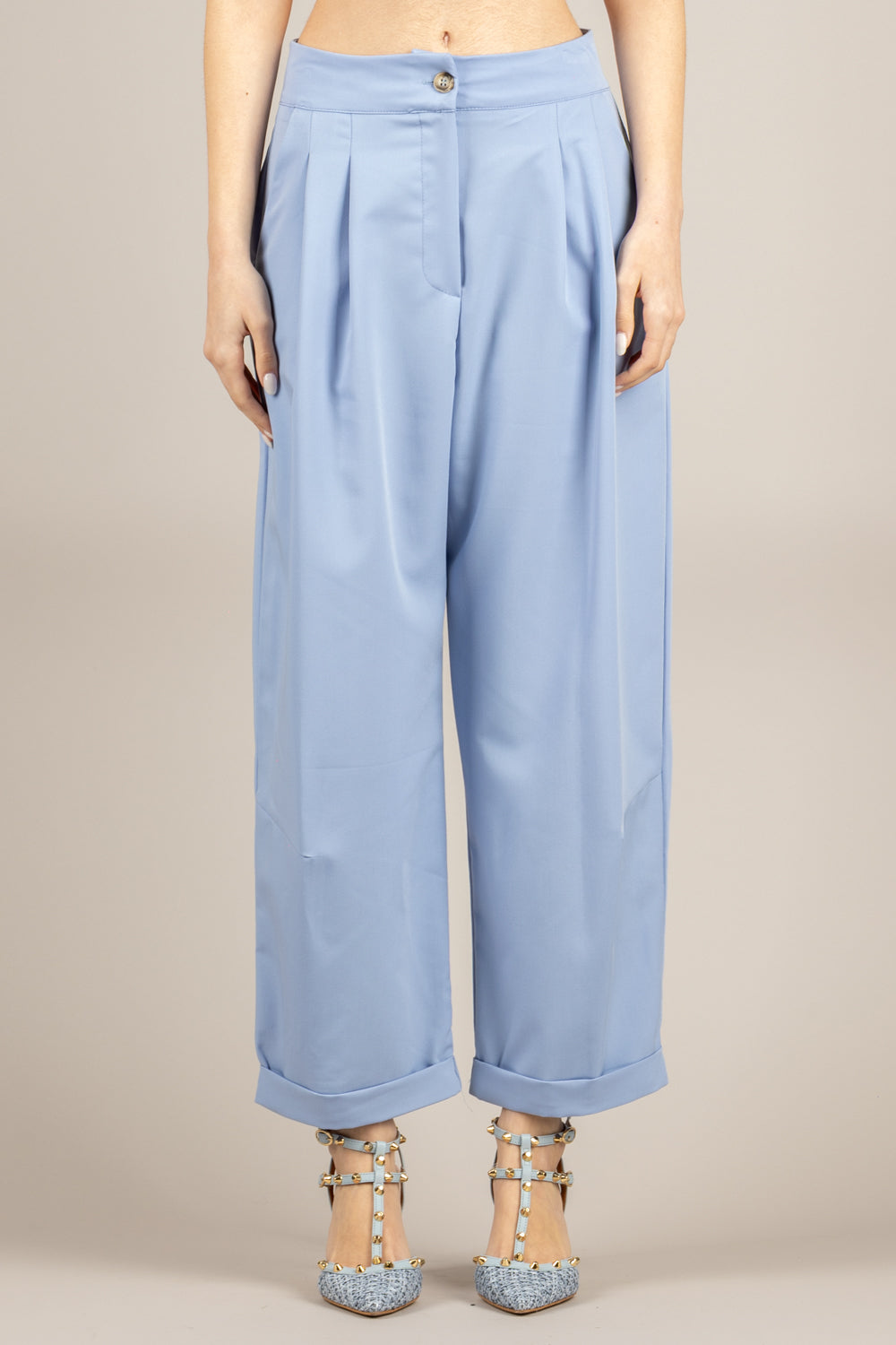 VICOLO - TAB1373 - PANTALONE AZZURRO