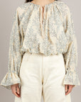 VICOLO - TAB1576 - BLUSA BURRO/AZZURRO