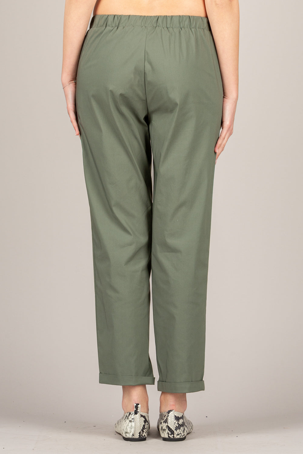 VICOLO - TAB1761 - PANTALONE A SIGARETTA CON LACCIO MILITARE