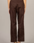 VICOLO - TAB1900 - PANTALONE GAMBA DRITTA CON PINCES FONDENTE