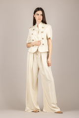 VICOLO - TAB2051 - PANTALONE PALAZZO BURRO