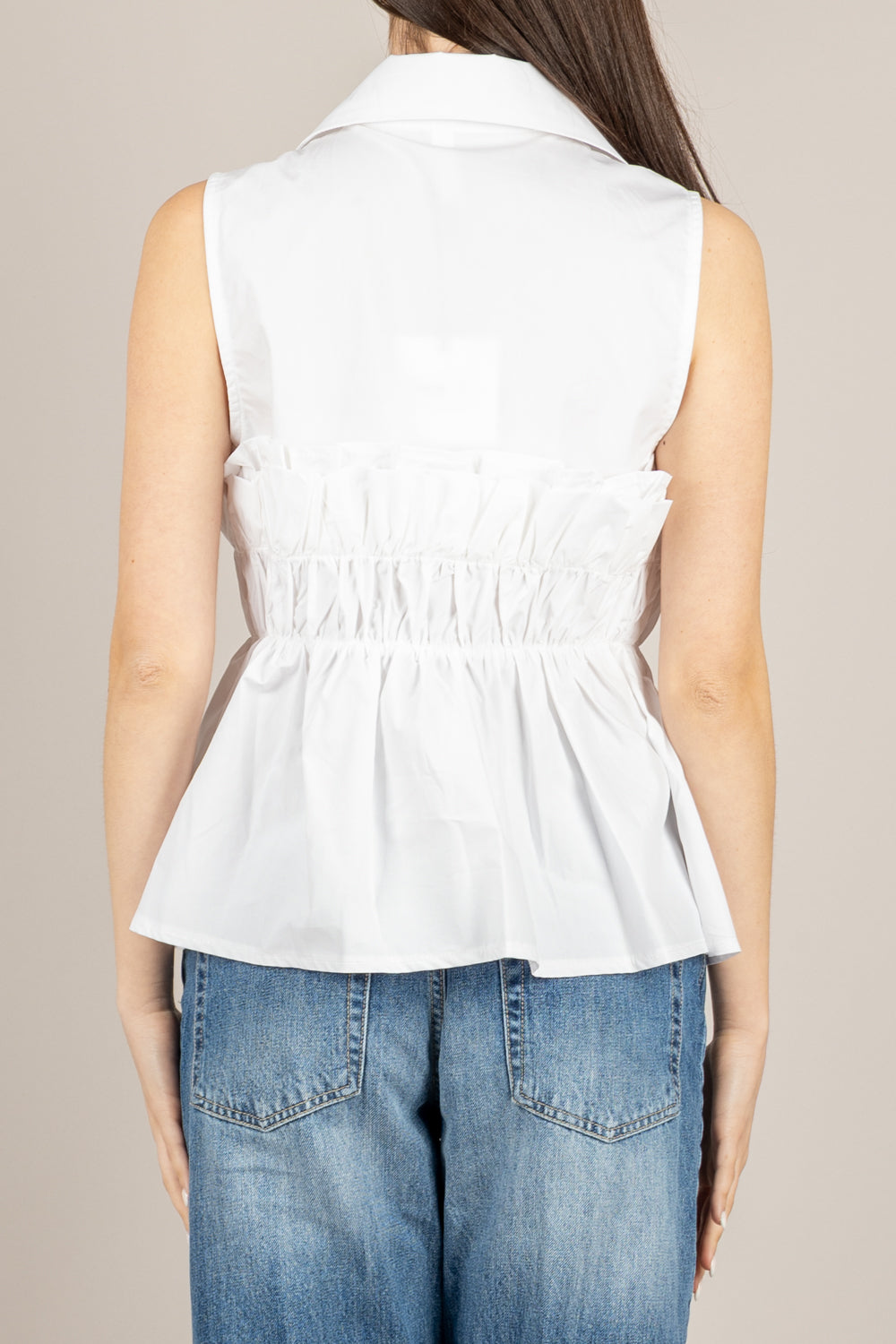 TENSIONE IN - TI3575 - CAMICIA SMANICATA BIANCO