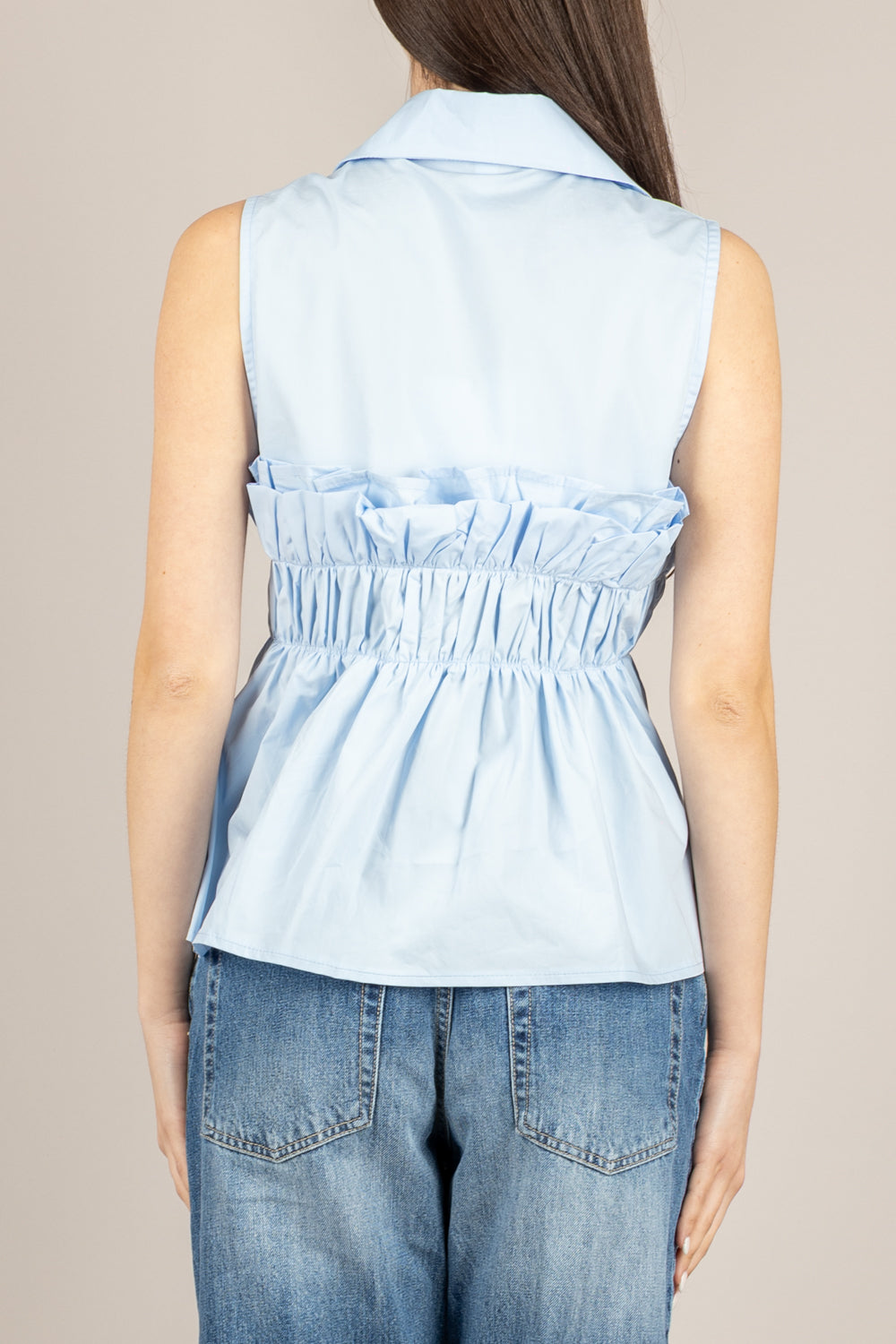 TENSIONE IN - TI3575 - CAMICIA SMANICATA CELESTE