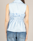 TENSIONE IN - TI3575 - CAMICIA SMANICATA CELESTE