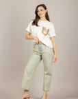 TENSIONE IN - TOM-SUMMER - JEANS CROP BLU
