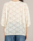 IMPERIAL - TV58LEY - T-SHIRT IN PIZZO PANNA