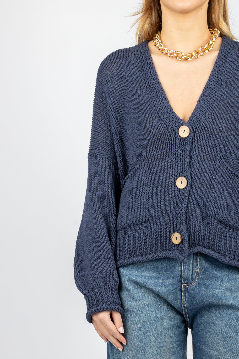 HAVEONE - JIT-N011 - CARDIGAN CON TASCHINI