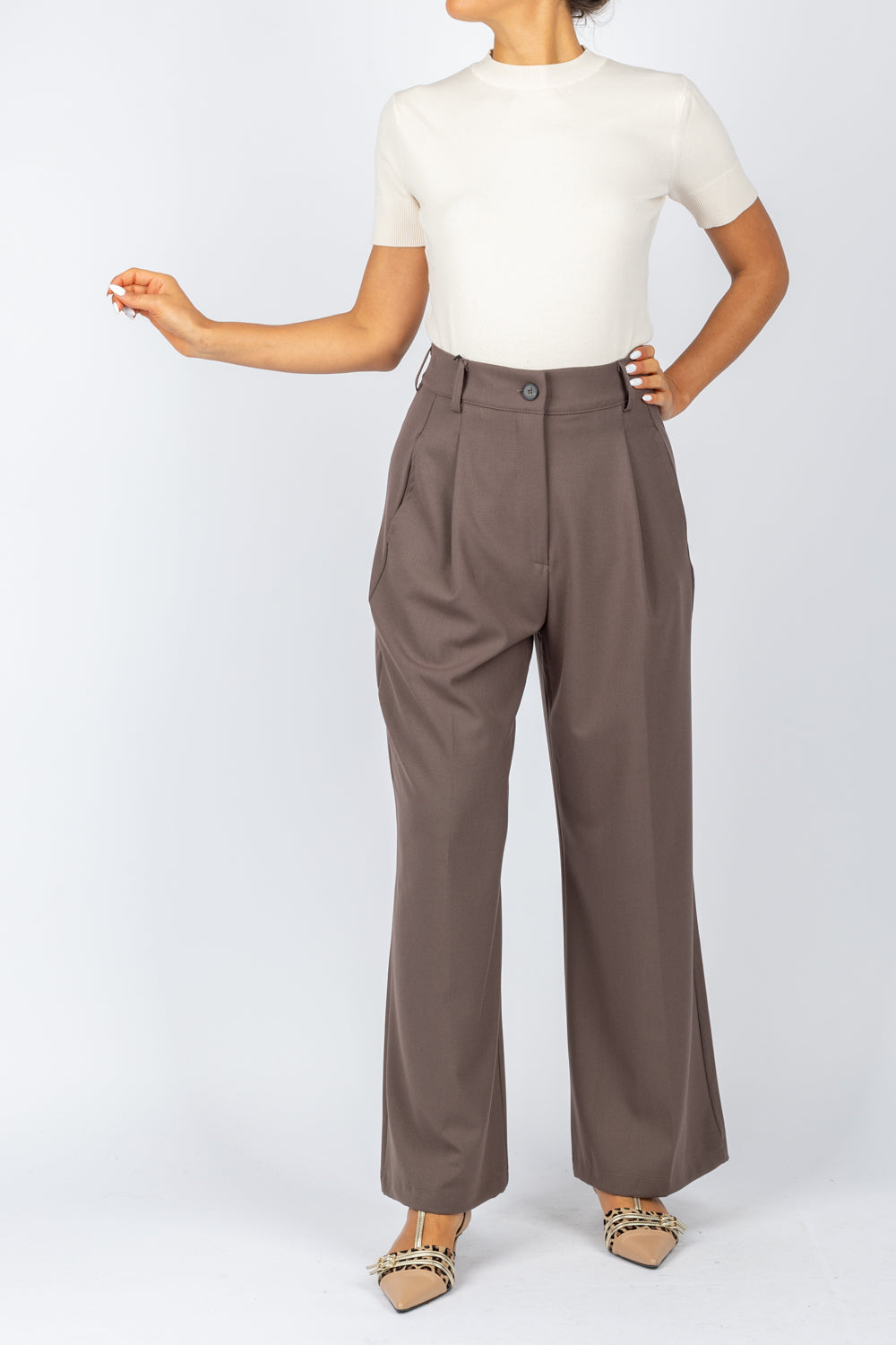 TENSIONE IN - W24P355 - PANTALONE PINCES