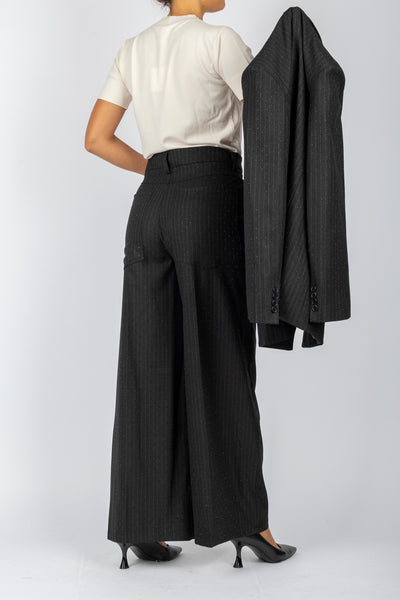 TENSIONE IN - W24P327 - PANTALONE CON MICROPAILLETTES