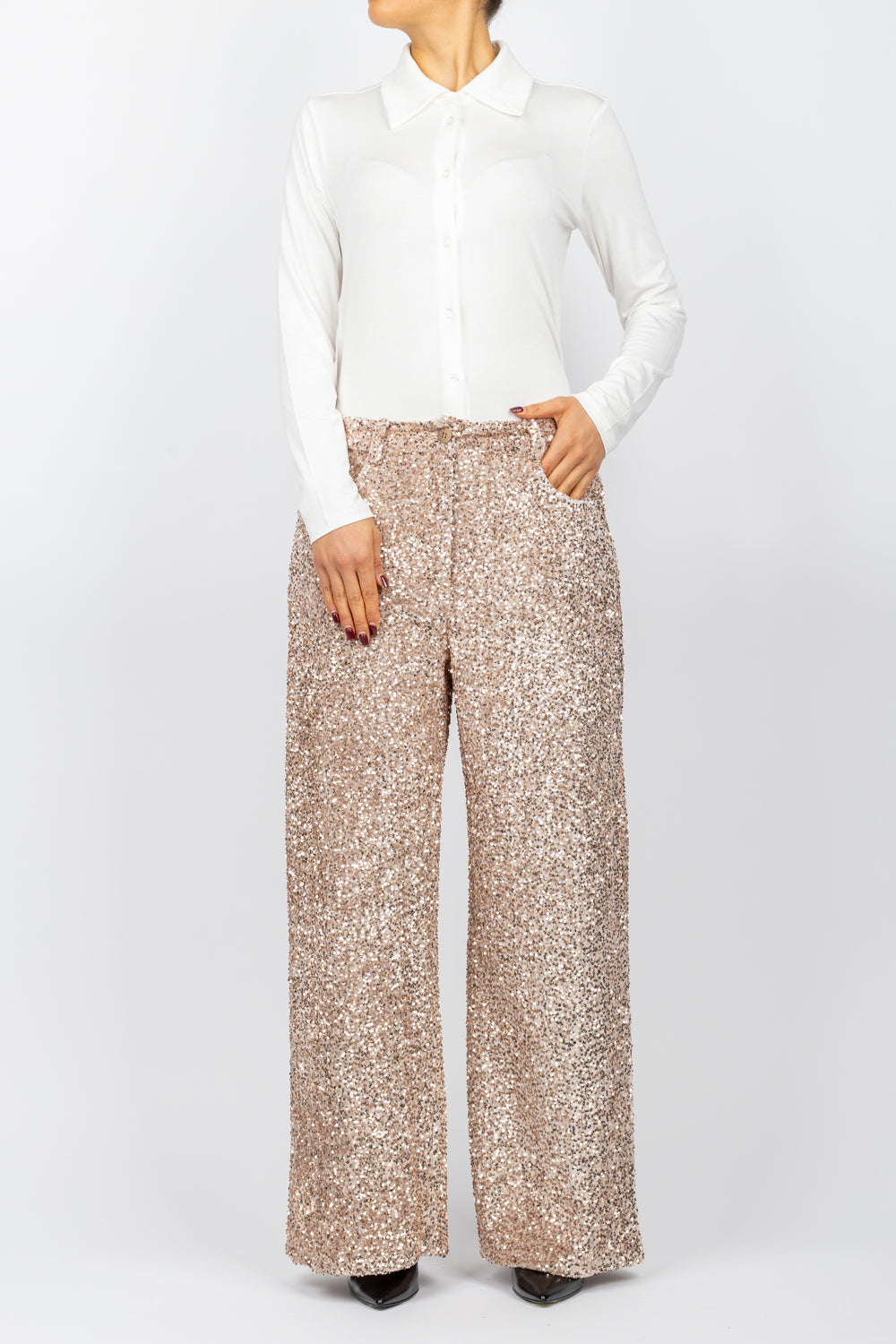 TENSIONE IN -25P4805 - PANTALONE CON PAILLETTES