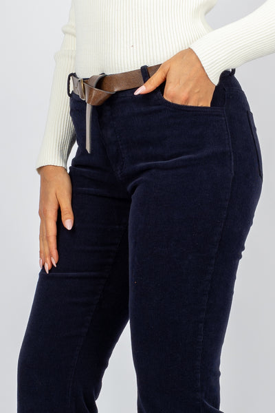 TENSIONE IN - PA3778-AI24 - PANTALONE COSTINE ZAMPA SFRANGIATO