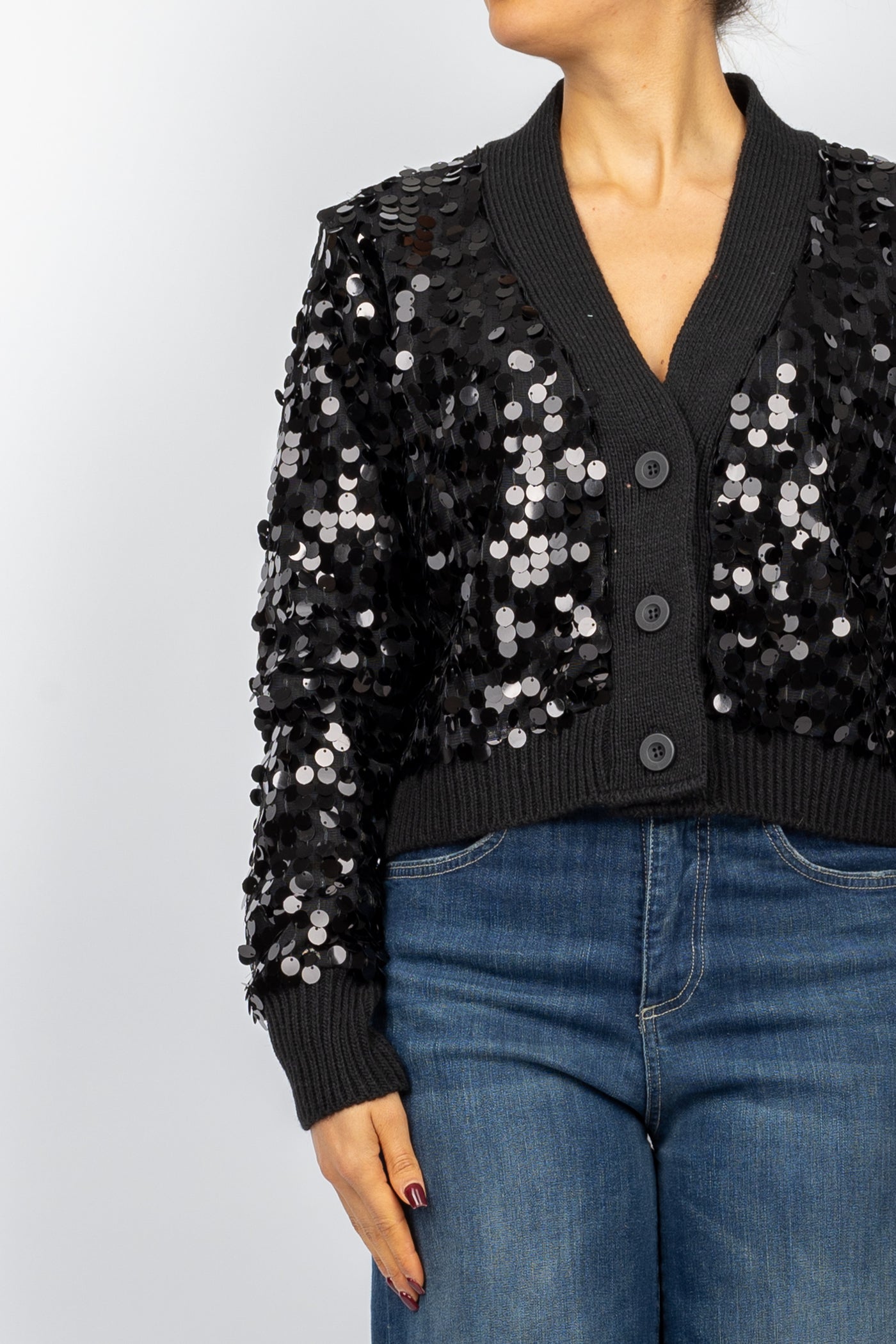 TENSIONE IN - TI1016-AI24 - CARDIGAN PAILLETTES