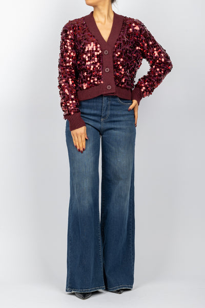 TENSIONE IN - TI1016-AI24 - CARDIGAN PAILLETTES