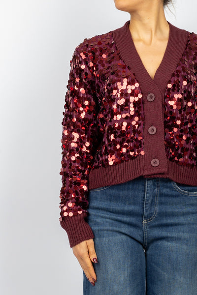 TENSIONE IN - TI1016-AI24 - CARDIGAN PAILLETTES