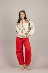 DIXIE - VAIUUKP - BOMBER FLOREALE CHIUSURA ALAMARI MULTICOLOR