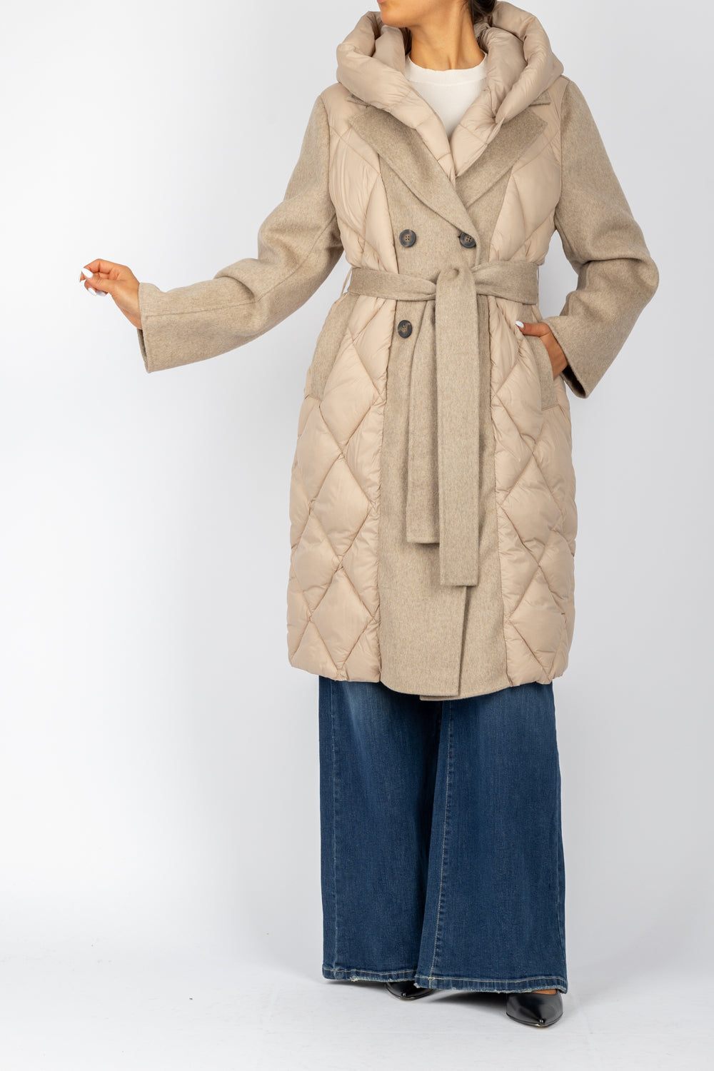 VICOLO - TS0022 - CAPPOTTO PIUMINO CON CAPPUCCIO