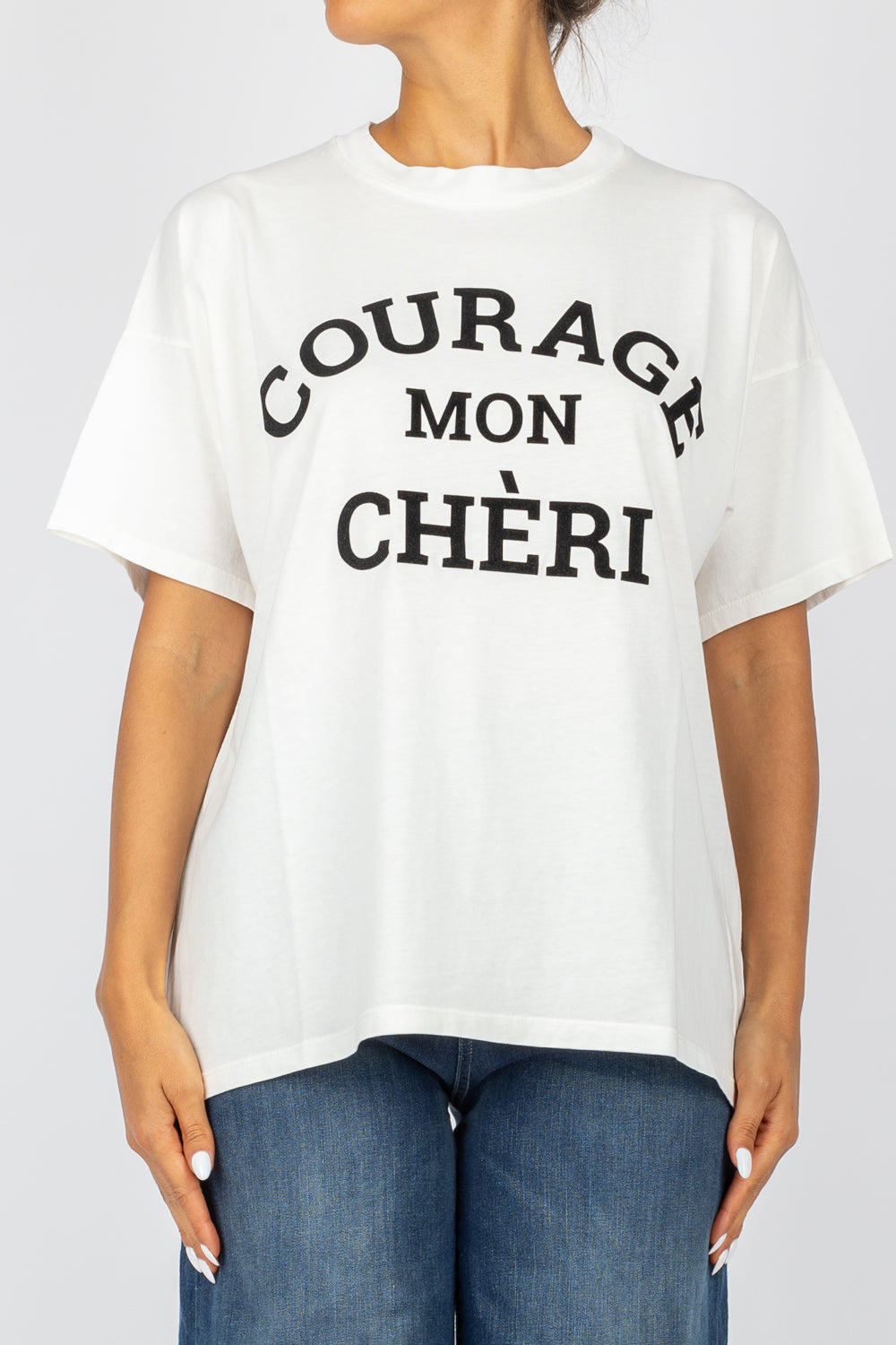 VICOLO - RS0216 - T-SHIRT CON SCRITTA COURAGE