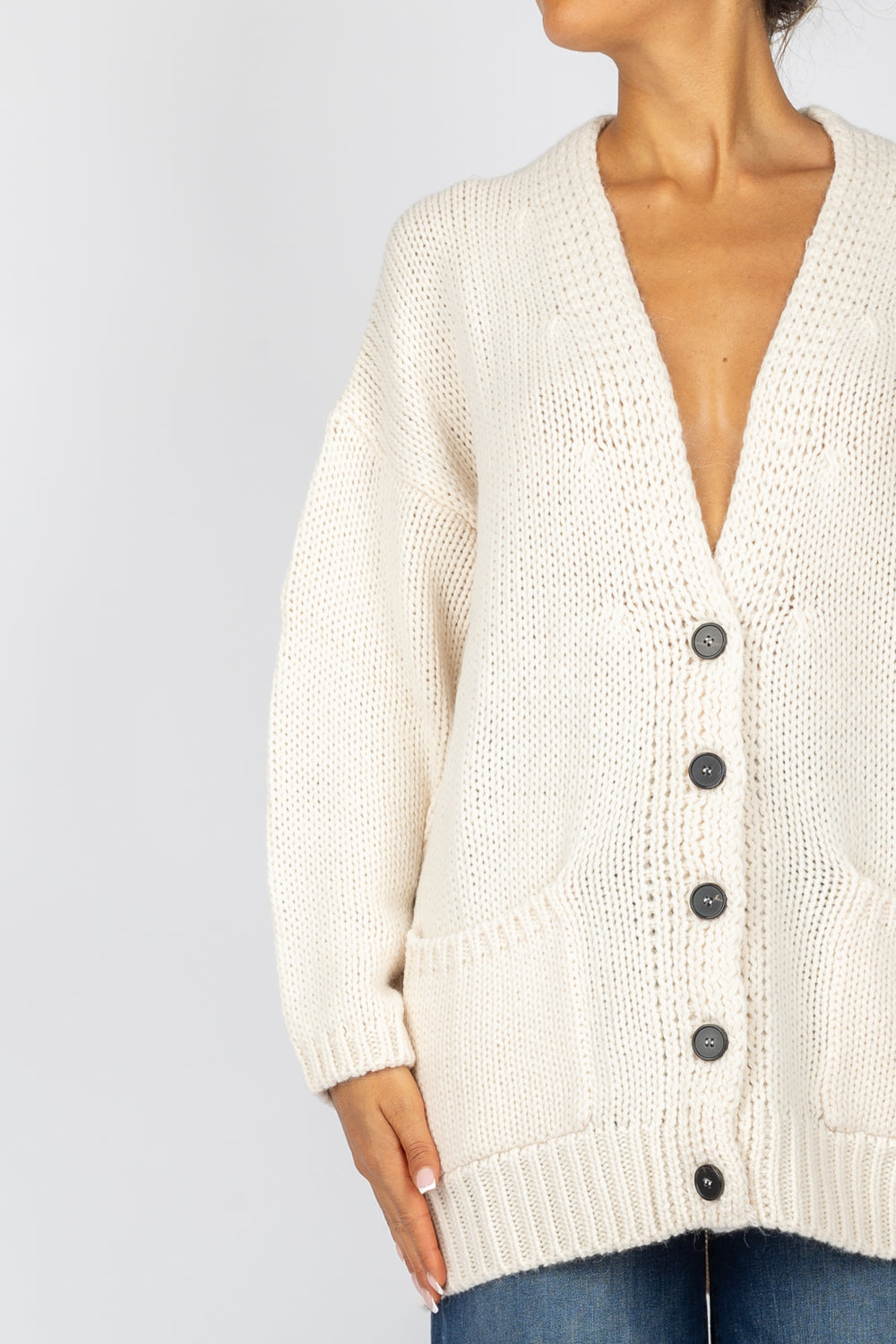 VICOLO - 33001S - CARDIGAN OVER CON BOTTONI