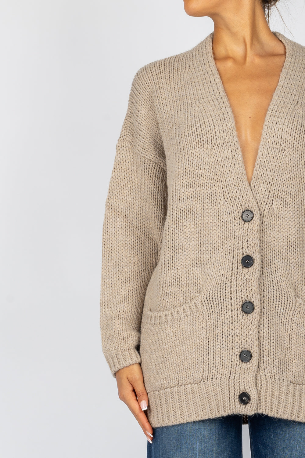 VICOLO - 33001S - CARDIGAN OVER CON BOTTONI