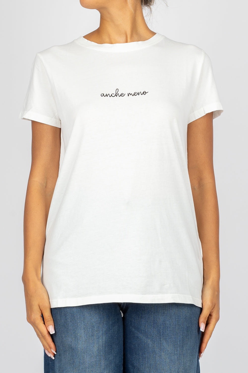 VICOLO - RS0171- T-SHIRT SCRITTA ANCHE MENO