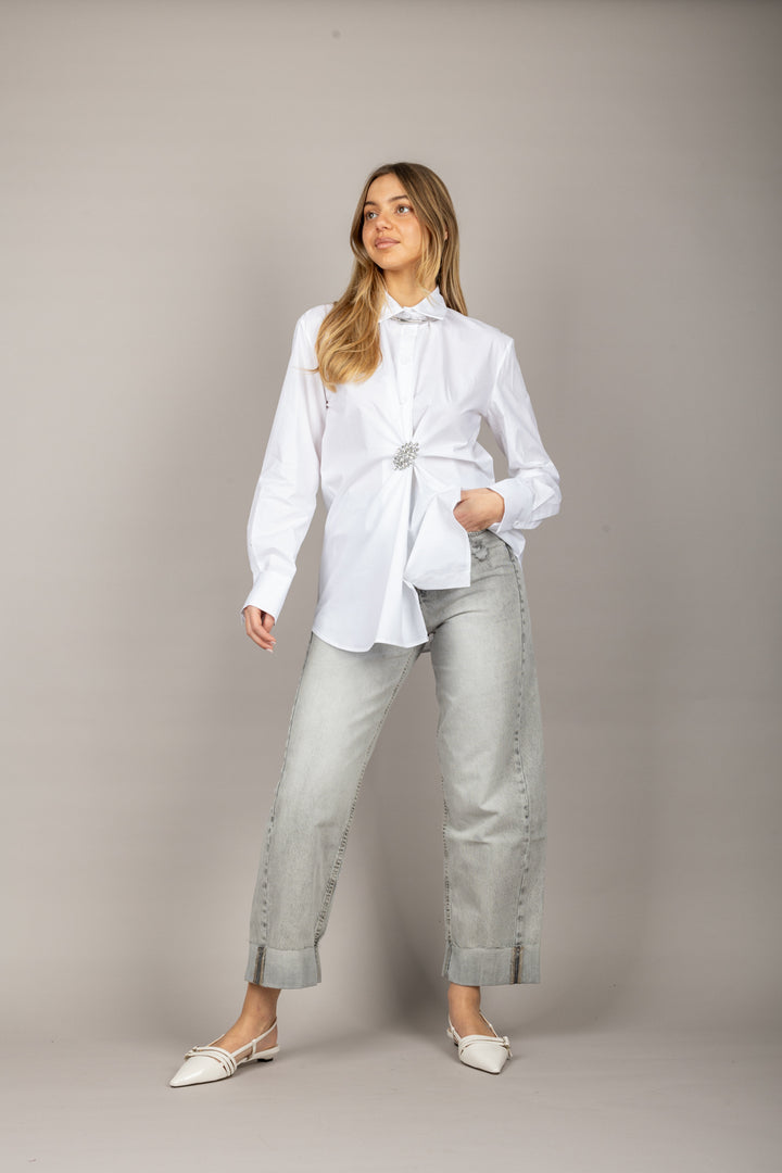 VICOLO - DD5191 - JEANS PHOEBE CON RISVOLTO