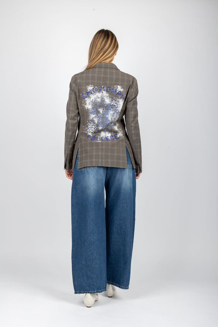 VICOLO - RD0074 - GIACCA VINTAGE con APPLICAZIONI STRASS