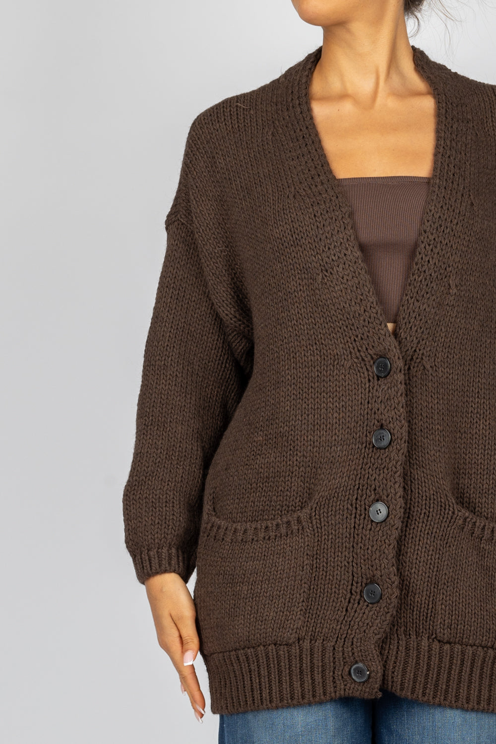 VICOLO - 33001S - CARDIGAN OVER CON BOTTONI