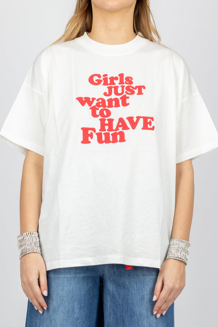 VICOLO - RD0173 - T-SHIRT GIRLS JUST WANT TO HAVE FUN