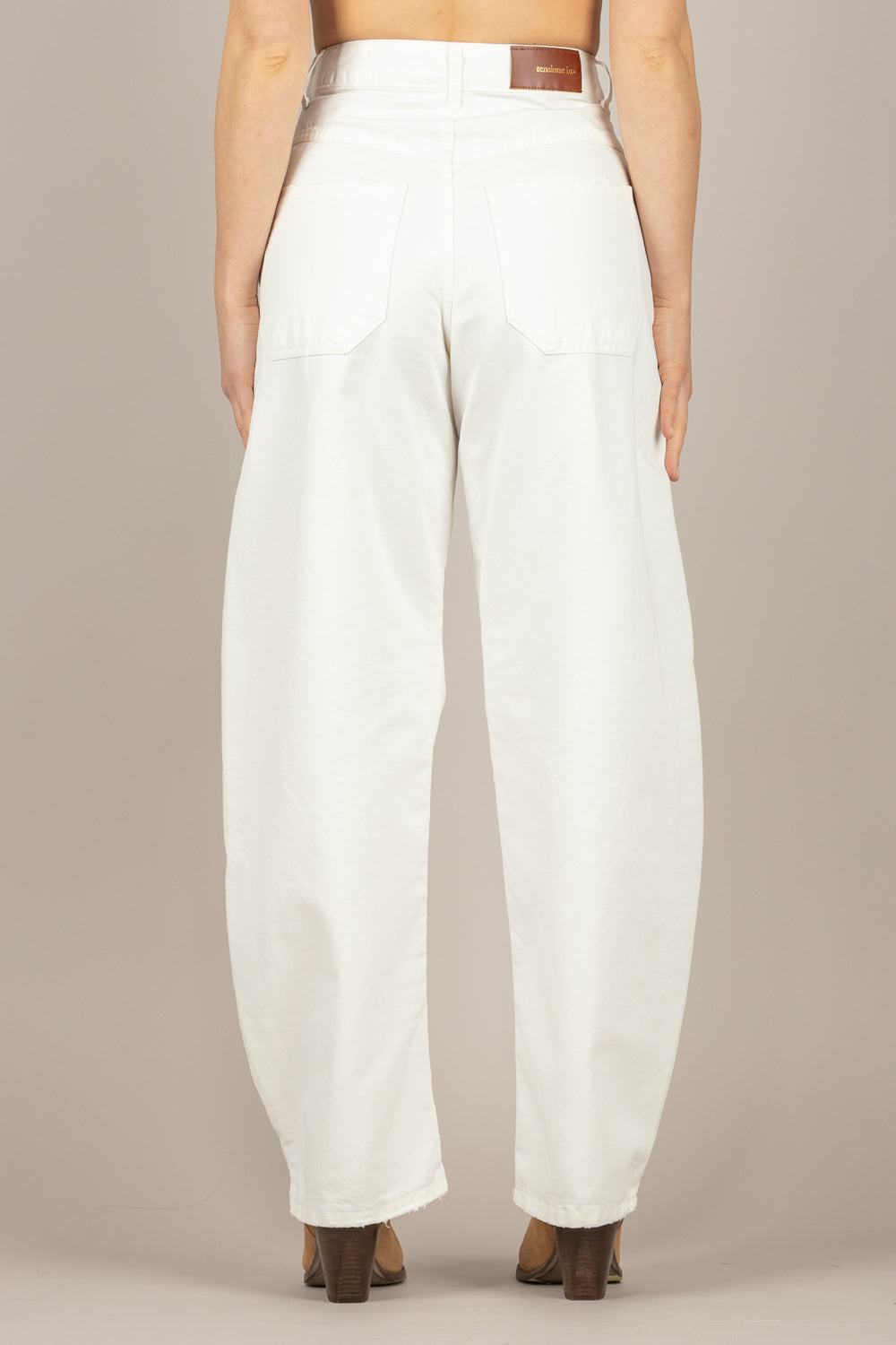 TENSIONE IN - WITHOUT-BL - JEANS BARREL BIANCO