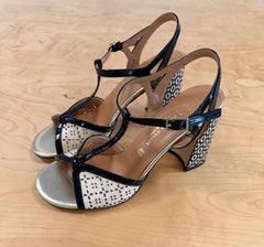 DIVINE FOLLIE - 1054 - SANDALO MARY JANE CREMA/NERO