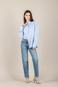 HAVEONE - CFW-Q150 - CAMICIA OVER GESSATA CELESTE
