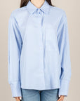 HAVEONE - CFW-Q150 - CAMICIA OVER GESSATA CELESTE