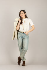 TENSIONE IN - D90008 - MAGLIA POLO MANICA CORTA BURRO