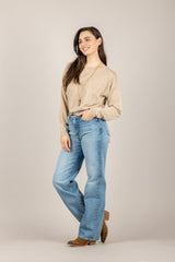 TENSIONE IN - D90162 - MAGLIA FILO LUREX SABBIA