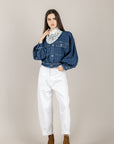 VICOLO - DAB5225 - JEANS LAILA WIDE LEG BIANCO