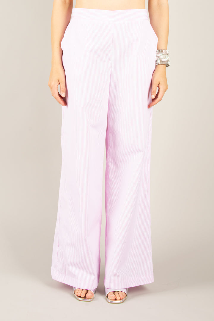 VICOLO - TD2632 - PANTALONE GESSATO CON ELASTICO