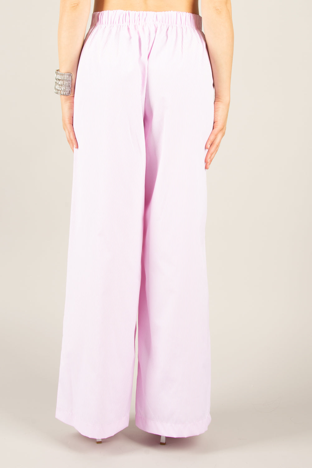 VICOLO - TD2632 - PANTALONE GESSATO CON ELASTICO