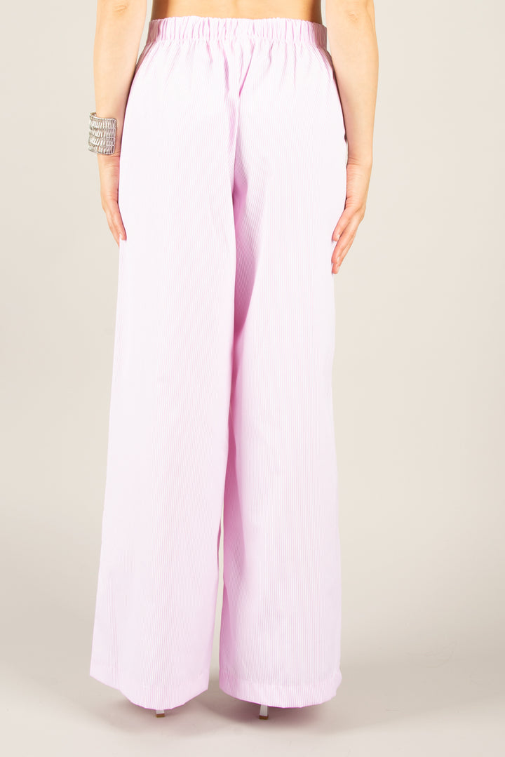 VICOLO - TD2632 - PANTALONE GESSATO CON ELASTICO